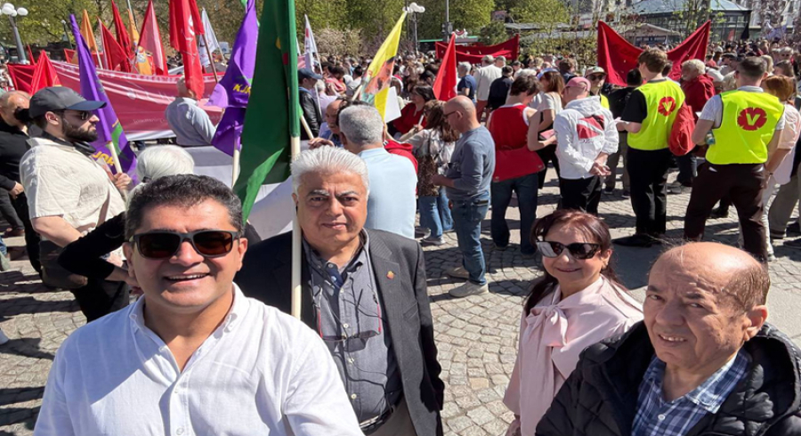  لە ستۆکهۆڵم؛ هاوڕێیانی حزبی شیوعی کوردستان یادی یەکی ئایاریان بەرز ڕاگرت