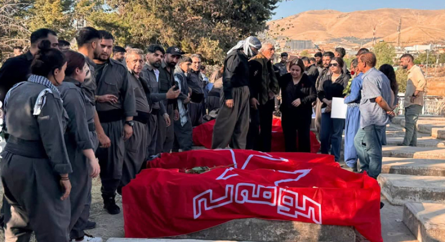 لە سلێمانی، بە فرمێسک و پەیمانی وەفادارییەوە تەرمی نۆ تێکۆشەری نیشتمانی بەخاک سپارد